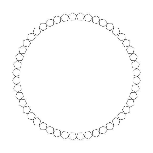 Κυκλικό Πλαίσιο Στρογγυλό Περίγραμμα Σχεδιαστικό Σχήμα Εικονίδιο Για Διακοσμητικά Vintage — Διανυσματικό Αρχείο