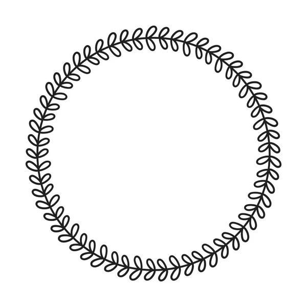 Cerchio Floreale Bordo Rotondo Anello Cornice Fiore Ornamento Decorazione Illustrazione — Vettoriale Stock