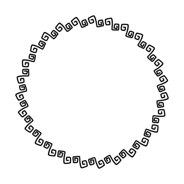 Abstrakt Cirkel Runda Gränsen Blomma Ram Ring För Dekoration Prydnad — Stock vektor