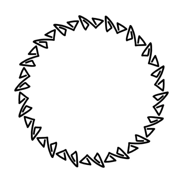 Абстрактный Круг Вокруг Границы Цветочного Кольца Украшения Орнамента Векторной Иллюстрации — стоковый вектор
