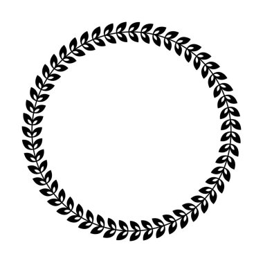 Çiçek dairesi sınır tasarımı vektör illüstrasyonunda süsleme için yuvarlak çiçek çerçevesi halkası