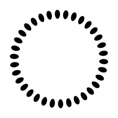 Vektör illüstrasyonunda tasarım için dekoratif klasik karalama ögesi için çember çerçeve kenarlık yuvarlak tasarım şekli simgesi