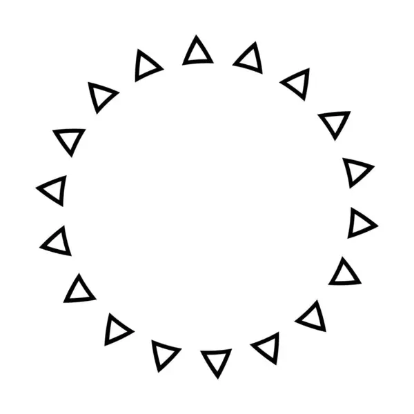 Cirkel Ram Gräns Rund Design Form Ikon För Dekorativa Vintage — Stock vektor