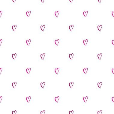 Kalp şekli vektörsüz desen karalama soyut arkaplan çizimi