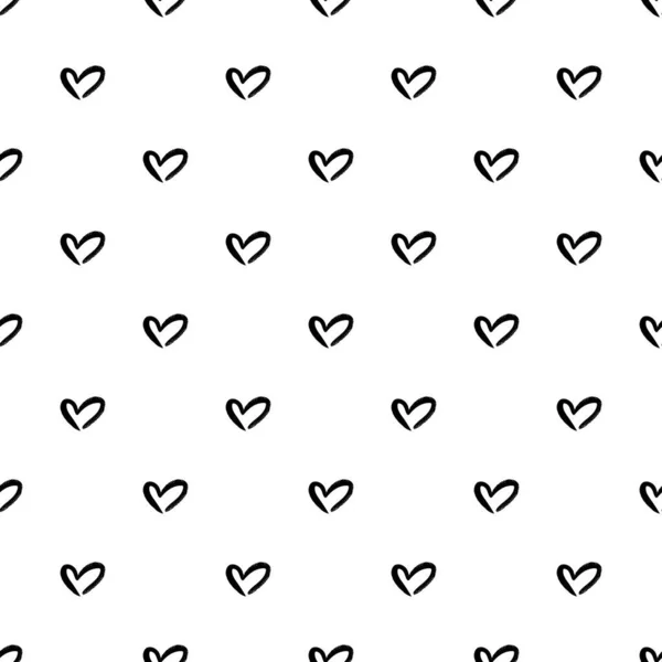 Καρδιά Σχήμα Διάνυσμα Αδιάλειπτη Μοτίβο Doodle Αφηρημένη Απεικόνιση Φόντου — Διανυσματικό Αρχείο