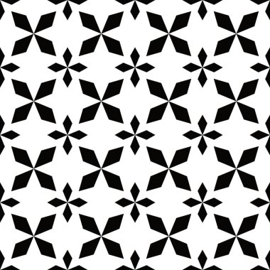 Siyah ve beyaz resimde soyut dokuların kusursuz desenli geometrik tasarımı