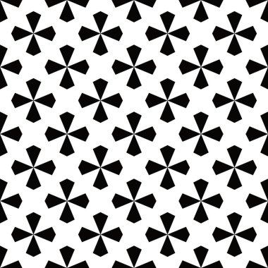 Siyah ve beyaz resimde soyut dokuların kusursuz desenli geometrik tasarımı