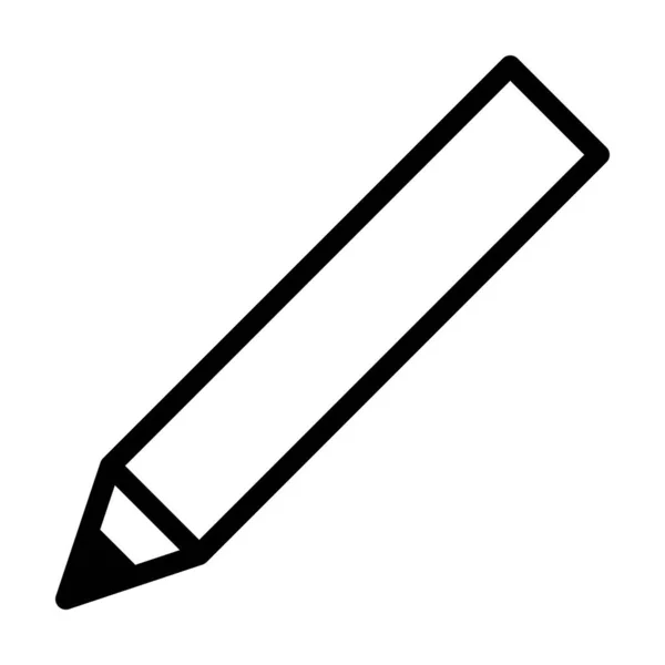 Bleistift Icon Vektor Doodle Element Für Bildung Einer Glyphen Piktogramm — Stockvektor