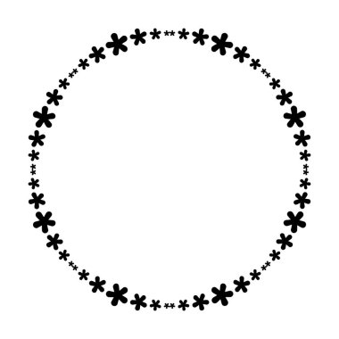 Vektör illüstrasyonunda tasarım için dekoratif pankart klasik karalama ögesi için yıldız çerçeve kenar şekli simgesi