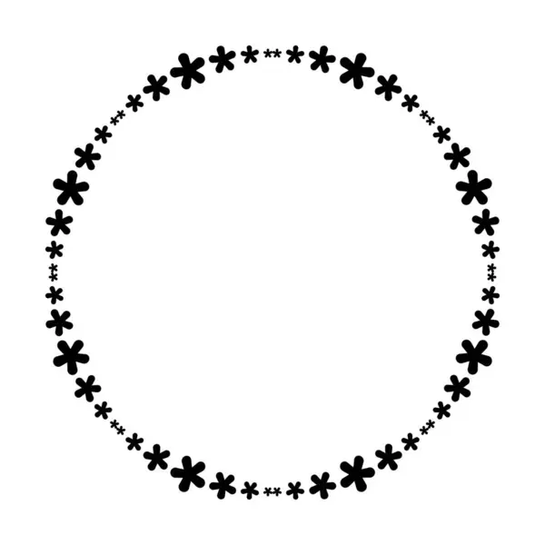 Зоряна Рамка Кругової Рамки Рамки Значок Форми Декоративного Банера Вінтажний — стоковий вектор
