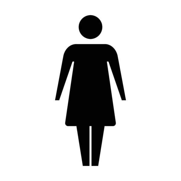 Frau Symbol Mit Offenen Armen Vektor Weibliche Person Mit Erhobenen — Stockvektor