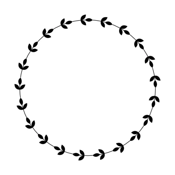 矢量插画中的花圈边框装饰用圆形花框环 — 图库矢量图片