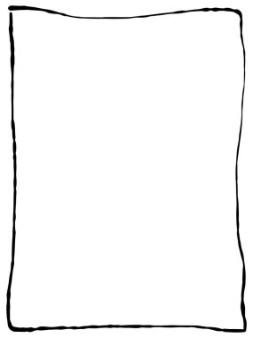 Vektör illüstrasyonunda tasarım için dekoratif klasik karalama ögesi için çerçeve kenarlığı çizilmiş şekil simgesi