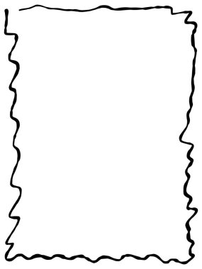 Vektör illüstrasyonunda tasarım için dekoratif klasik karalama ögesi için çerçeve kenarlığı çizilmiş şekil simgesi