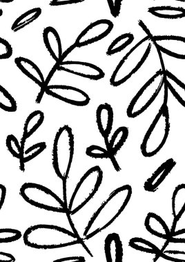 Çiçek illüstrasyon vektörü, soyut el çizimi çiçek desensiz karalama elementi şekli doku arkaplanı için 