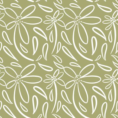 Kusursuz çiçek desenli element vektörü şekil karalama bitkisi soyut doku dijital kağıt ve yazdırma materyalleri için arkaplan çizimi.