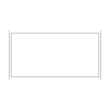 Vektör illüstrasyonunda tasarım için dekoratif klasik karalama ögesi için dikdörtgen çerçeve kenar şekli simgesi