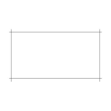 Vektör illüstrasyonunda tasarım için dekoratif klasik karalama ögesi için dikdörtgen çerçeve kenar şekli simgesi