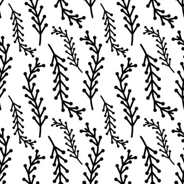 Kusursuz çiçek desenli element vektörü şekil karalama bitkisi soyut doku dijital kağıt ve yazdırma materyalleri için arkaplan çizimi.