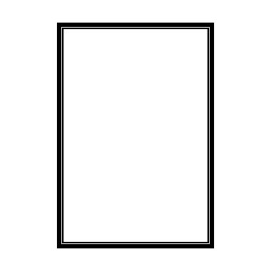 Vektör illüstrasyonunda tasarım için dekoratif klasik karalama ögesi için çerçeve kenar şekli simgesi