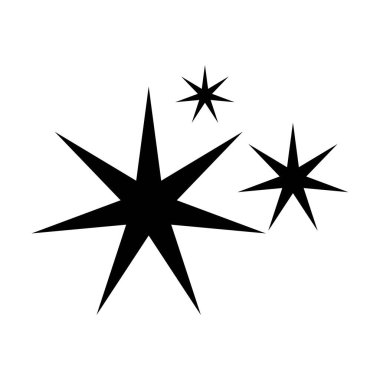 Işıldayan yıldız simgesi, ışıldayan yıldız sembolünün vektör soyut ögesi