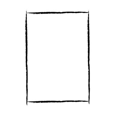 Vektör illüstrasyonunda tasarım için dekoratif klasik karalama ögesi için çerçeve kenarlığı grunge şekil simgesi