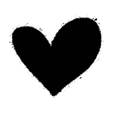 Kalp sembolü, el çizimi aşk ve romantik karalama sanat çizimi. 