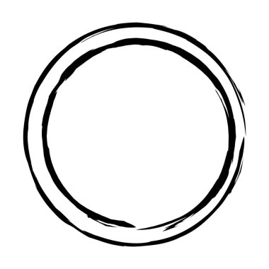 Tasarım illüstrasyonu için dekoratif grunge karalama ögesi için çember çerçeve kenar arka plan şablonu