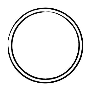 Tasarım illüstrasyonu için dekoratif grunge karalama ögesi için çember çerçeve kenar arka plan şablonu