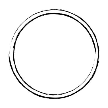 Tasarım illüstrasyonu için dekoratif grunge karalama ögesi için çember çerçeve kenar arka plan şablonu