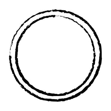 Tasarım illüstrasyonu için dekoratif grunge karalama ögesi için çember çerçeve kenar arka plan şablonu