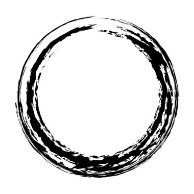 Tasarım illüstrasyonu için dekoratif grunge karalama ögesi için çember çerçeve kenar arka plan şablonu