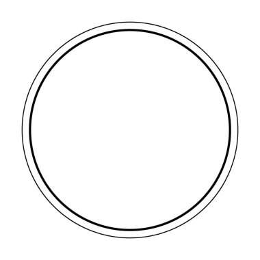 Vektör illüstrasyonunda tasarım için dekoratif klasik karalama ögesi için çember çerçeve kenar şekli simgesi