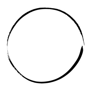 Tasarım çizimi için dekoratif karalama ögesi için daire çerçeve grunge arkaplan şablonu