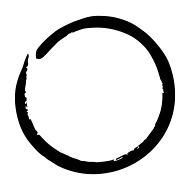 Tasarım çizimi için dekoratif karalama ögesi için daire çerçeve grunge arkaplan şablonu