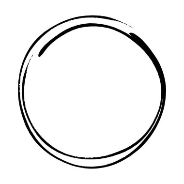 Tasarım çizimi için dekoratif karalama ögesi için daire çerçeve grunge arkaplan şablonu