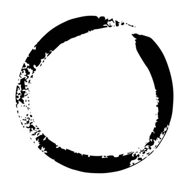 Tasarım çizimi için dekoratif karalama ögesi için daire çerçeve grunge arkaplan şablonu