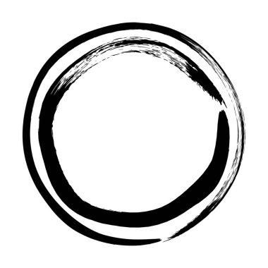 Tasarım çizimi için dekoratif karalama ögesi için daire çerçeve grunge arkaplan şablonu