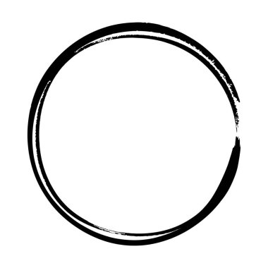 Tasarım çizimi için dekoratif karalama ögesi için daire çerçeve grunge arkaplan şablonu