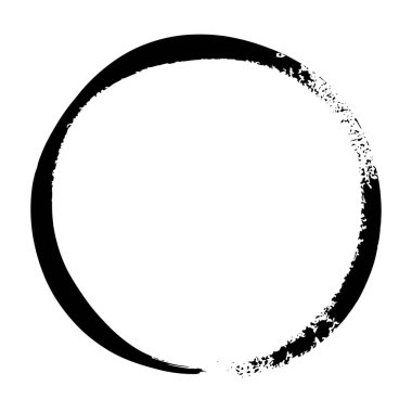 Tasarım çizimi için dekoratif karalama ögesi için daire çerçeve grunge arkaplan şablonu