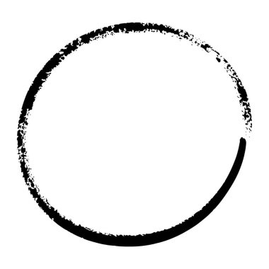 Tasarım çizimi için dekoratif karalama ögesi için daire çerçeve grunge arkaplan şablonu