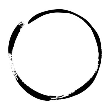 Tasarım çizimi için dekoratif karalama ögesi için daire çerçeve grunge arkaplan şablonu