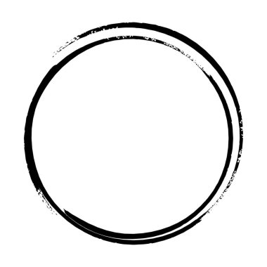 Tasarım çizimi için dekoratif karalama ögesi için daire çerçeve grunge arkaplan şablonu