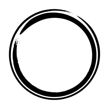 Tasarım çizimi için dekoratif karalama ögesi için daire çerçeve grunge arkaplan şablonu