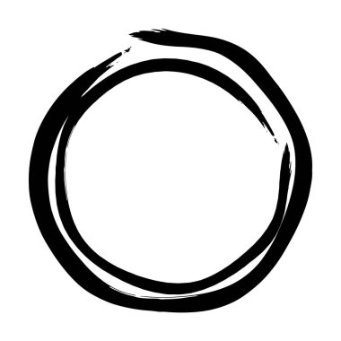 Tasarım çizimi için dekoratif karalama ögesi için daire çerçeve grunge arkaplan şablonu