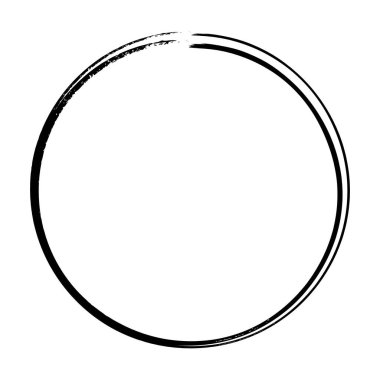 Çember çerçeve simgesi, grunge element sınır arkaplan şeması tasarım çizimi için dekoratif karalama şablonu