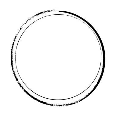 Çember çerçeve simgesi, grunge element sınır arkaplan şeması tasarım çizimi için dekoratif karalama şablonu