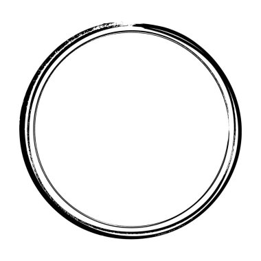 Çember çerçeve simgesi, grunge element sınır arkaplan şeması tasarım çizimi için dekoratif karalama şablonu