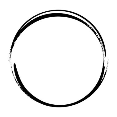 Çember çerçeve simgesi, grunge element sınır arkaplan şeması tasarım çizimi için dekoratif karalama şablonu