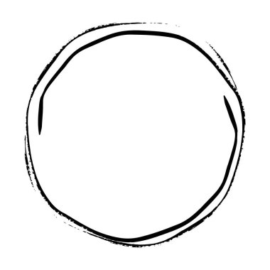 Çember çerçeve simgesi, grunge element sınır arkaplan şeması tasarım çizimi için dekoratif karalama şablonu